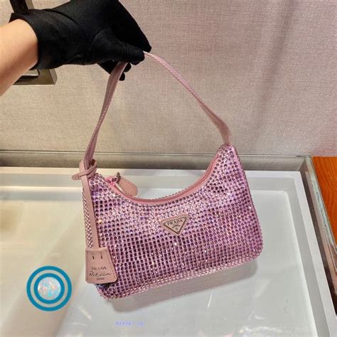 sparkly prada bag|prada pink rhinestone bag.